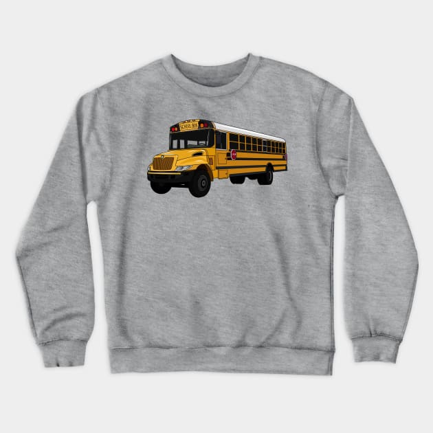 School bus cartoon illustration Crewneck Sweatshirt by Miss Cartoon